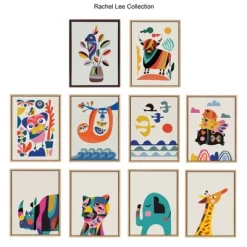 18" X 24" Sylvie Flying Pigs Framed Canvas Wall Art By Rachel Lee Natural - Kate And Laurel -Online Home Decoration GUEST e737fe2b cd50 450d b40c e7ea2b9d5f76