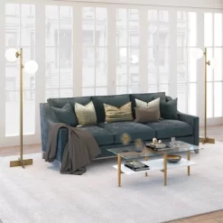 70.5' Floor Lamp With Milk Glass Orb Shade In Gold - Henn&Hart 18 70.5' Floor Lamp With Milk Glass Orb Shade In Gold - Henn&Hart -Online Home Decoration GUEST e9138e32 dd38 4f93 8392 3d6071bce1fe