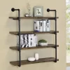 39" Elmcrest 4 Shelf Wall Bookcase With Black Frame - Coaster -Online Home Decoration GUEST e940b117 151b 4bb4 b77a 30c9a432d625