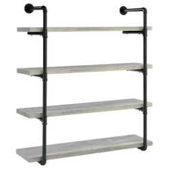 39" Elmcrest 4 Shelf Wall Bookcase With Black Frame - Coaster -Online Home Decoration GUEST ec24bcfc 531e 46e2 b4ec e9ea72c27cc5