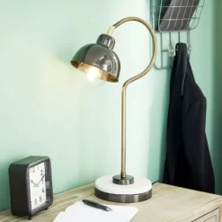 22" Metal Desk Lamp With Spotlight Shade Black - Olivia & May -Online Home Decoration GUEST ed61ae86 d5a3 475e 8ecd 171fddd48878