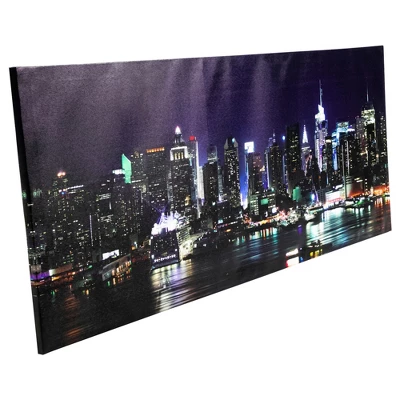 Northlight LED Lighted New York City Skyline Canvas Wall Art 15.75" X 39.25" 3 Northlight LED Lighted New York City Skyline Canvas Wall Art 15.75" X 39.25"