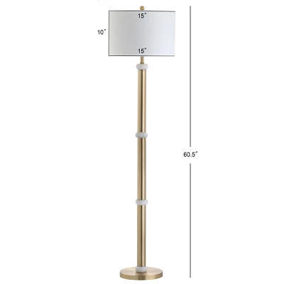 60.5" Metal/Marble Gregory Floor Lamp (Includes LED Light Bulb) Gold - JONATHAN Y 5 60.5" Metal/Marble Gregory Floor Lamp (Includes LED Light Bulb) Gold - JONATHAN Y - Image 3