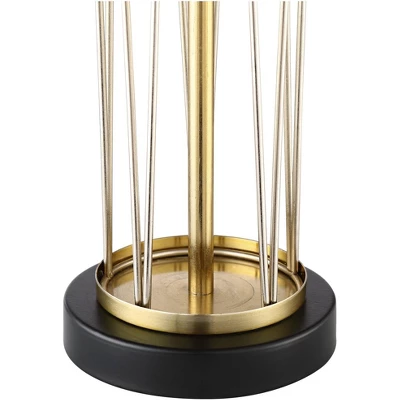 360 Lighting Nathan Modern Table Lamps 25 1/2" High Set Of 2 Gold Metal With USB Charging Ports White Drum Shade For Bedroom Living Room Home Desk 7 360 Lighting Nathan Modern Table Lamps 25 1/2" High Set Of 2 Gold Metal With USB Charging Ports White Drum Shade For Bedroom Living Room Home Desk - Image 5