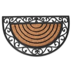 BIRDROCK HOME 18 X 30 Half Round Natural Coir And Rubber Doormat With Scroll Border 8 BIRDROCK HOME 18 X 30 Half Round Natural Coir And Rubber Doormat With Scroll Border -Online Home Decoration GUEST f27609ed 2ce8 47fb 8639 d73734ab2e57