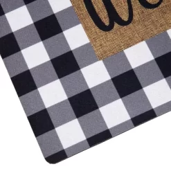 Mind Reader Polyester Buffalo Check Design Doormat With Non-Slip Rubber Bottom, Checkers Mat, Checkers Welcome, 17.72" X 29.45" -Online Home Decoration GUEST f3fbc425 e152 48ea 80c4 027fd2934867