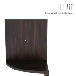 Floating Corner Shelf- 5 Tier Wall Shelves With Hidden Brackets To Display Décor, Books, Photos, More- Hardware Included By Lavish Home (Dark Brown) 13 Floating Corner Shelf- 5 Tier Wall Shelves With Hidden Brackets To Display Décor, Books, Photos, More- Hardware Included By Lavish Home (Dark Brown) -Online Home Decoration GUEST f6343fae bf29 47ee 8947 645d74538a8f