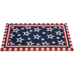 Northlight Blue And Red Americana Stars And Striped Border Coir Outdoor Doormat 18" X 30" -Online Home Decoration GUEST f69e6676 08cf 46a6 b6ef 20b9b744bcc2