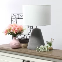 Pinnacle Concrete Table Lamp With Shade White - Simple Designs -Online Home Decoration GUEST f885d770 d56b 4227 a121 f60a8f5d8f66