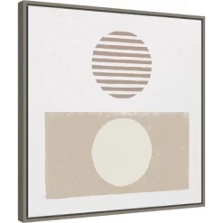 22" X 22" Reflection II Neutral By Moira Hershey Framed Canvas Wall Art Gray Wash - Amanti Art
