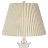 Regency Hill Luca Modern Table Lamps 25 1/2" High Set Of 2 Twisted Glass With USB Charging Port Ivory Pleat Drum Shade For Bedroom Living Room Desk -Online Home Decoration GUEST f8caea02 da86 4687 a674 1422a8ba3c78