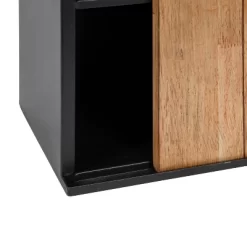 30" X 7.25" X 27.5" Samuels Decorative Wood And Metal Wall Cabinet Charcoal/Rustic Brown - Kate & Laurel All Things Decor -Online Home Decoration GUEST f91ca57d bf06 4a18 b72c 8ccaf393a0bc