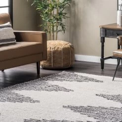 NuLOOM Morgan Contemporary Diamond Soft Shag Fringe Area Rug -Online Home Decoration GUEST f989b65e 0b82 494e af01 8e3cd06c7f69
