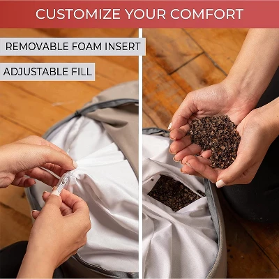 Florensi Round Meditation Cushion, Removable & Washable Velvet Cover, 100% Buckwheat Fill 6 Florensi Round Meditation Cushion, Removable & Washable Velvet Cover, 100% Buckwheat Fill - Image 4