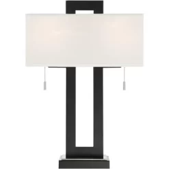 360 Lighting Neil Modern Table Lamp With White Marble Riser 26" High Two Tone USB Charging Port Rectangular Shade Bedroom For Bedroom Living Room Desk 11 360 Lighting Neil Modern Table Lamp With White Marble Riser 26" High Two Tone USB Charging Port Rectangular Shade Bedroom For Bedroom Living Room Desk -Online Home Decoration GUEST f9bba6c1 76e8 443d 8c57 7fd6c0901e32 1