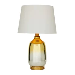 26" X 16" Glam Glass Table Lamp Gold - Olivia & May