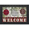 Briarwood Lane Patterned Ornaments Christmas Doormat Welcome Chec -Online Home Decoration GUEST fb700319 6dc0 4787 beab c9aa110a782c