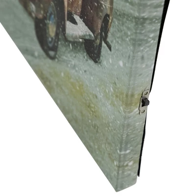 Northlight LED Lighted Fiber Optic Truck With Tree Christmas Canvas Wall Art 15.75" X 11.75" 7 Northlight LED Lighted Fiber Optic Truck With Tree Christmas Canvas Wall Art 15.75" X 11.75" - Image 5