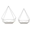 2pc Prouve Decorative Geometric Metal Shelves Silver - Kate & Laurel All Things Decor -Online Home Decoration GUEST fe5e6d02 7842 4f4e a430 042cef928b4d