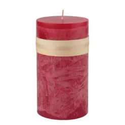 Northlight 6" Cranberry Red Traditional Cylindrical Pillar Candle