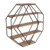 Wall Shelf Octagon Shaped - Kate & Laurel All Things Decor